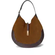 [Ralph Lauren] Ralph Lauren Polo ID Leather Half-moon Shoulder Bag ONE SIZE BROWN