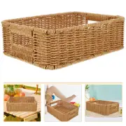 Storage Basket for Table Imitation Rattan Desktop Toy Bins Wicker