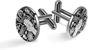 [Generic] Men's Cufflinks, Magical Human Hand Moon and Sun Cuff Links for Men, Classic Cufflinks Black for Suit Shirt Wedding Business Birthday Jewelry Gift