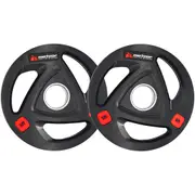 METEOR 5kg Rubber Weight Plates - 50mm Olympic Weightlifting Plates for Olympic Barbells (1 Pair)