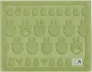 Senko DesignStudio (S.D.S) Senko My Neighbor Totoro Totoro Atsume Bath Mat, Approx. 17.7 x 23.6 inches (45 x 60 cm), Green Towel Mat, Cotton Fabric 52143