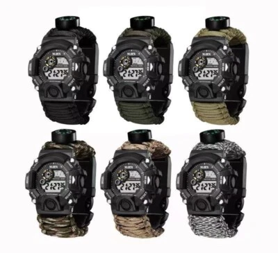 Hand-Woven Sports Seven-Core Cord Strap Watch Parachute Outdoor Survival Camping