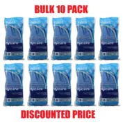 BULK DISCOUNT 10 PRS Ansell Hycare Latex Gloves Natural Rubber Blue RRP$240.00