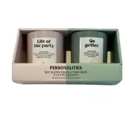 Personalities Candles “Go Getter & Life of the Party” Soy Blend Candle 2 Pack