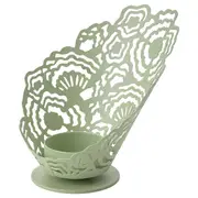 SILKESTRÄD tealight holder, light green, 11 cm