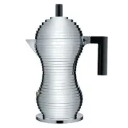 Alessi "Pulcina" 6 Cup Stovetop Espresso Coffee Maker - Black