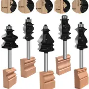 TAIWAIN Router Bit Set 1/4 Inch Shank 5PCS, Architectural Picture Frame Wood ...