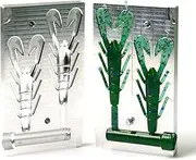 Soft Plastiс Mold Lure Making Injection Molds Fishing Lures Zoom Ultra Vibe Speed Craw 3.5" Two Cavity (Aluminium)