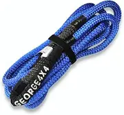 Kinetic Rope, Snatch Rope, 4WD Recovery 30% Stretch George 4x4 Nylon (19mm 8600kg*9m Blue)