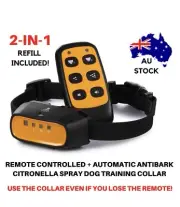 Anti Bark Dog Collar With Remote, Training Collar 2 In 1 , Spray Citronella