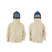 Sand Blasting Suit Jacket with Sandblast Helmet for Spraying Work Grinding
