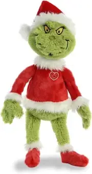 Aurora 16" Grinch Santa Stuffed Plush Toy Brand New # 15900 Brand New