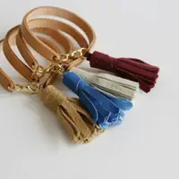 在飛比找樂天市場購物網優惠-ins日本設計品牌Cheer麂皮流蘇皮製手鍊 手環｜多款顏色