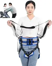 Gait Belt with Shoulder Strap and 10 Handles, Transfer and Mobility Aid Belt for Seniors, Disabled, and Injured - Assist with Standing, Walking, and Lifting Ideal for Home Care and Physical Therapy (L)