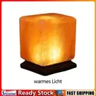 Himalayan Salt Lamp Crystal Salt Rock Lamp with Base (Square Stone Warm Light)