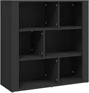 [vidaXL] Sideboard Buffet Console Cabinet Cupboard Highboard Book Shelf Storage Rack Living Room Home Organiser Black Engineered Wood