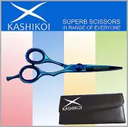 5.5" Professional Barber Hair Cutting Scissors & Shears Titanium Blue Color
