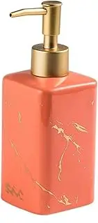 Soap Dispenser 320ml Soap Dispenser, Ceramics Soap Dispenser, Bathroom Soap Dispenser Dish Soap Dispenser for Kitchen Bathroom Sink Hand Sanitizer Dispenser(Orange)