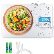 Precision Food Scale 33lb Waterproof Rechargeable Digital Kitchen Scale 1g/0....