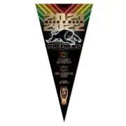126875 PENRITH PANTHERS 2022 NRL PREMIERS BACK TO BACK WALL PENNANT BANNER FLAG