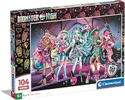 Clementoni Supercolor Monster High - 104 Pieces, Children 6 Years, Develops Observation Skill, Logic and Dexterity, Cartoon Puzzle, Made in Italy, 25784, Multi-Colour