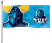 NRL Gold Coast Titans Pole Flag LARGE 1800x900mm Licensed (Pole not included)
