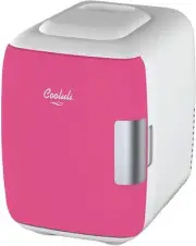 Mini Fridge for Car, Travel Office Desk & Dorm Room 4L Can Electric Plug FUCHSIA