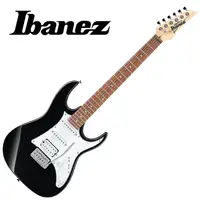 在飛比找PChome24h購物優惠-IBANEZ GRX40-BKN 入門電吉他-鏡面黑/加贈5