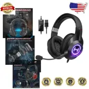Ergonomic USB Gaming Headset with 7.1 Sound & Detachable Mic for All Devices