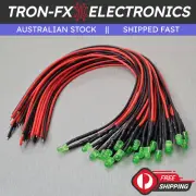 5/10/20Pcs 3mm Green Round Diffused Green Lens LED 20CM Pre Wired DC12V