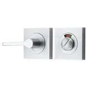 Accessibility Privacy Turn with Indicator Square Brushed Chrome