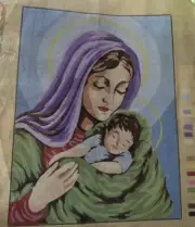 needlepoint Tapestry Gobelin Temeljkovic Canvas Only 30x40cm Mother & Child