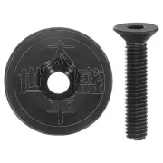 1 1/4" OD Bike Headset Stem Top Cap for MTB BIke, Black