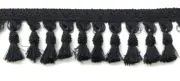 Tassel Fringe Trim 3.5" for Drapery Curtains Upholstery Pillows/ Midnight Blue