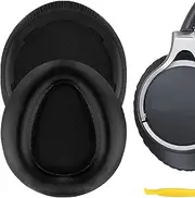Geekria QuickFit Replacement Ear Pads for MDR-10RBT, MDR-10RNC, MDR-10R Headphones Ear Cushions, Repair Parts (Black)