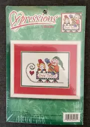 Bucilla Xpressions “SNOWMOBILE ” Snowmen Cross Stitch Kit - NIP