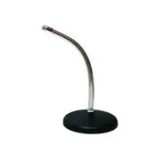 Microphone Desk Stand with 30cm Gooseneck Heavy Matt Black Base Plate