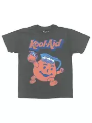 Kool-Aid Boys Gray Distressed Short Sleeve Kool Aid Guy T-Shirt Shirt Medium