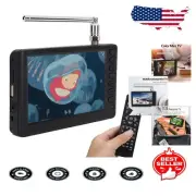ATSC HD Mini TV - 5 Inch Rechargeable TV with USB Support & Remote Control