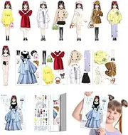 Magnetic Dress Up | Costume Dress Pretend Play Paper Dolls Cutouts | Magnet Clothes Puzzles Creative Fashion Dress Up for Birthday Children's Day
