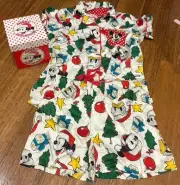 BNWT Peter Alexander Christmas Mickey And Friends Summer Pj Set - SIZE 14 Kids