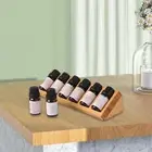 Essential Oil Storage Rack 6 Slots Sturdy Perfume Countertop Bamboo Tray