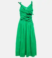 [Zimmermann] Zimmermann Tiggy ruched linen midi dress AU 6 green