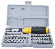 SYDCO-USA TOOLS 41-Piece Bit and Socket Set Ratcheting Driver Hard Case