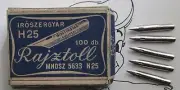 5 x RARE RAJZTOLL MNOSZ #5633 H25 TINY STEEL DIP PEN NIBS+DRAW+MAGNA+JOURNAL+