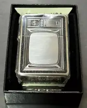 ZIPPO Oil Lighter 2BK-TV Antique Retro TV Black Silver 2023 Regular Case Japan