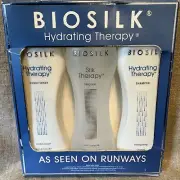 3-Pack BIOSILK Hydrating Therapy Shampoo Conditioner Hair Treatment Set 12oz. R9