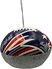 FOCO New England Patriots NFL PU Leather Football Holiday Ornament