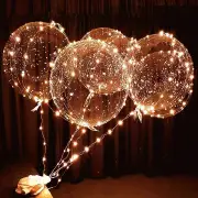 ANYPARTY Balloons 10Pcs Transparent Warm White 3M LED String Lights Party Decor