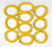 Corning SMF-28 Single-Mode SC Fiber Patch Cable 50 Ft 15M Set of 10